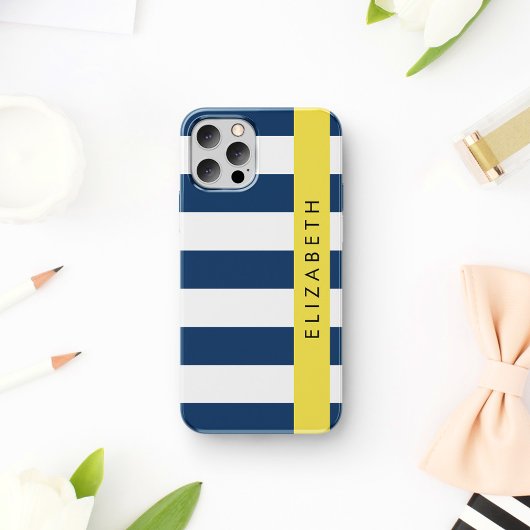 ネイビーストライプブルーストライプののパターン名 Case-Mate iPhoneケース
