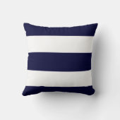 ネイビーストライプブルー枕に白いクジラ クッション (裏面)