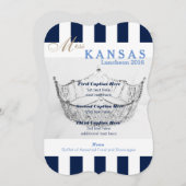 ネイビーストライプページェント昼食会プログラムカード メニュー (正面/裏面)