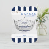 ネイビーストライプページェント昼食会プログラムカード メニュー (スタンド正面)