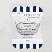 ネイビーストライプページェント昼食会プログラムカード メニュー (正面/裏面)