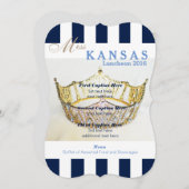 ネイビーストライプページェント昼食会プログラムカード メニュー (正面/裏面)