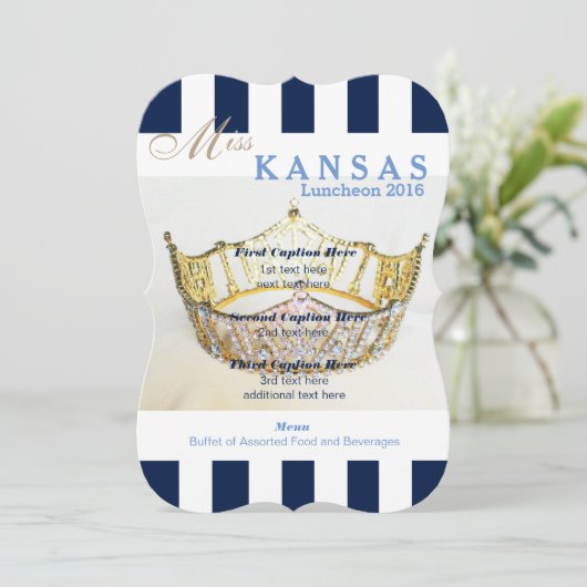 ネイビーストライプページェント昼食会プログラムカード メニュー (スタンド正面)