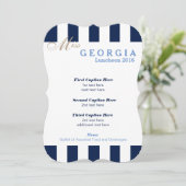 ネイビーストライプページェント昼食会プログラムカード メニュー (スタンド正面)