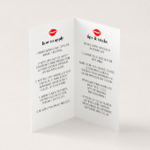 ネイビーストライプリッププロダクトディストリビューターのヒントとトリック 名刺 (内部)