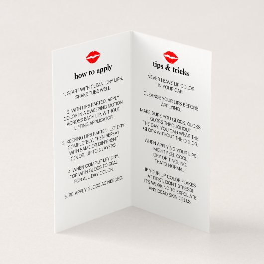 ネイビーストライプリッププロダクトディストリビューターのヒントとトリック 名刺 (内部)