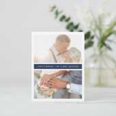 ネイビーストライプ |結婚さんの写真 ポストカード (スタンド正面)