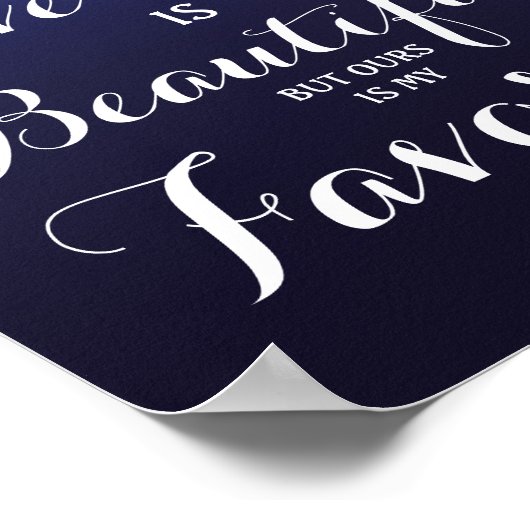 ネイビーストリングオブライツすべてのラブストーリー結婚は… ポスター (角)