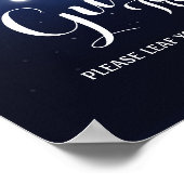 ネイビーストリングオブライツゲストブックツリーSIGN ポスター (角)