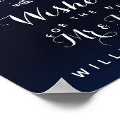 ネイビーストリングオブライツCorkのパーティー結婚/s ポスター (角)