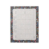 ネイビーストロベリーティアウェイウィークリープランナー ノートパッド (回転)