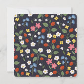 ネイビーストロベリーファースト招待状 招待状 (裏面)