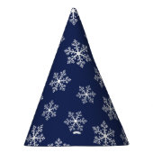 ネイビースノーフレークパーティー帽子 パーティーハット (右)