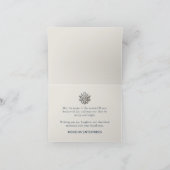 ネイビースノーフレーク山水折りビジネス シーズンカード (内部)