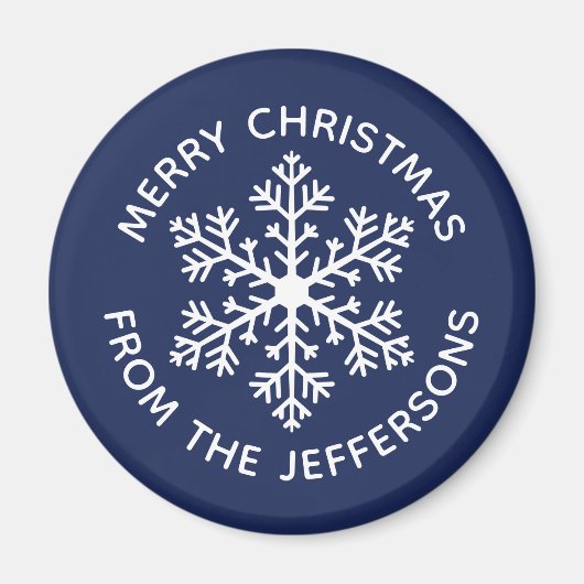 ネイビースノーフレーク磁石 マグネット (正面)