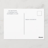 ネイビースノーベリークリスマスグリーティングカード ポストカード (裏面)