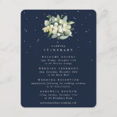 ネイビースノーベリー+ユーカリブーケの旅程 エンクロージャーカード (正面)