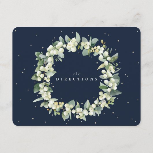 ネイビースノーベリー+ユーカリ結婚ズディレクション エンクロージャーカード (裏面)