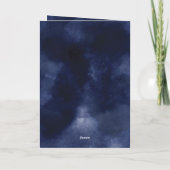 ネイビースパークルスタークリスマスホリデーフォトカード シーズンカード (裏面)