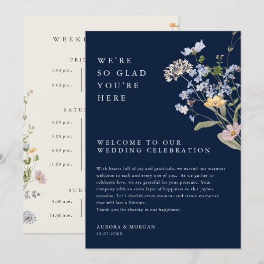 ネイビースプリングワイルドフラワーウィークエンドイベントプログラム 招待状 (正面/裏面)