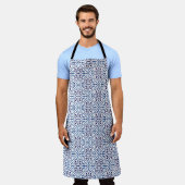 ネイビースペインのインディゴタイル地中海のアズレホス エプロン (着用した状態)