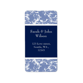 ネイビースワール，差出人住所ラベル ラベル