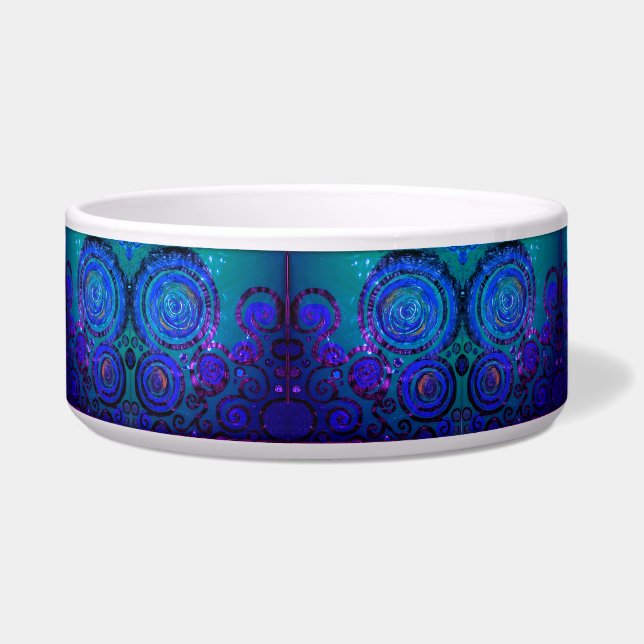 ネイビーセラミックのドッグボウル | m3galleryStudio ボウル (正面)