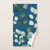 ネイビーセージ緑色植物用バスルーム用タオルセット バスタオルセット (ハンドタオル)