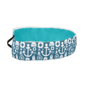 ネイビーセーラーエレメントの海のパターン アスレチックヘッドバンド (左)
