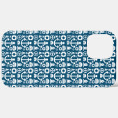ネイビーセーラー海の要素パターン Case-Mate iPhoneケース (裏面 (横))
