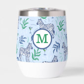 ネイビーゼブラマルティニスブルーモノグラム名門私立校風の (正面)