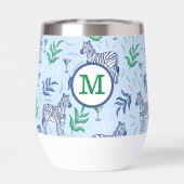 ネイビーゼブラマルティニスブルーモノグラム名門私立校風の (背面)