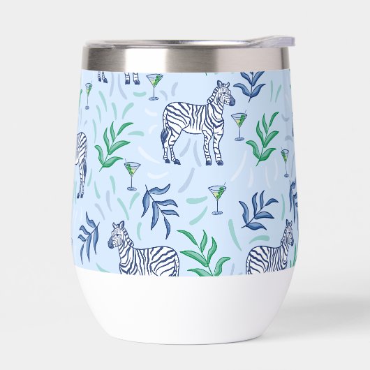 ネイビーゼブラマルティニスブルー名門私立校風の (左面)