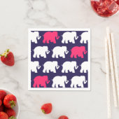ネイビーゾウのカクテルナプキン スタンダードカクテルナプキン (インサイチュ)
