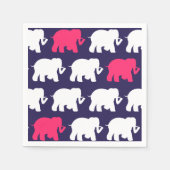 ネイビーゾウのカクテルナプキン スタンダードカクテルナプキン (正面)