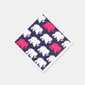 ネイビーゾウのカクテルナプキン スタンダードカクテルナプキン (角)