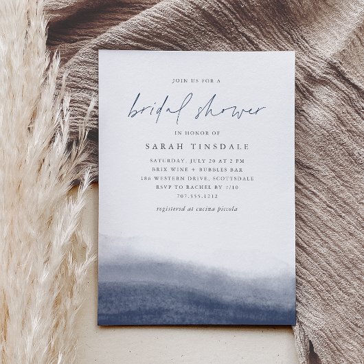 ネイビータイドコースタルウォーターブライダルシャワー 招待状