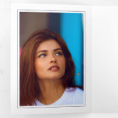 ネイビータイポグラフィクラス2025年卒業写真 三つ折り案内状 (内部最初)