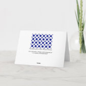 ネイビーダイヤモンドオンホワイト カード (裏面)