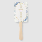 ネイビーダスティブルーフローラ春結婚開花 ハンドファン (裏面)