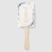 ネイビーダスティブルーフローラ春結婚開花 ハンドファン (正面)