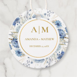 ネイビーダスティブルーフローラ春結婚開花 フェイバータグ