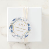 ネイビーダスティブルーフローラ春結婚開花 フェイバータグ (インサイチュ)