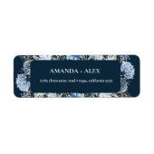 ネイビーダスティブルーフローラ春結婚開花 ラベル (正面)