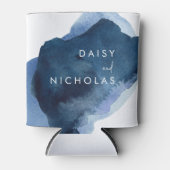 ネイビーダスティブルー海水色結婚ズ 缶クーラー (正面)