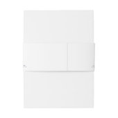 ネイビーダスティブルー金ゴールドフローラ春結婚開花 招待状ベリーバンド (裏面例)