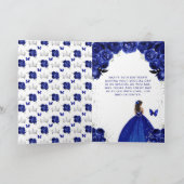 ネイビーダークスキンガールSweet sixteen誕生日 カード (内部)