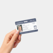 ネイビーチェックのホームスクール生徒IDバッジ バッジ (手持ち)