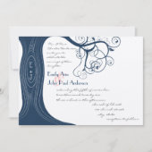 ネイビーツリースワーズ結婚式招待状 招待状 (正面)