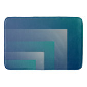 ネイビーティール（緑がかった色）グレー バスマット (正面)
